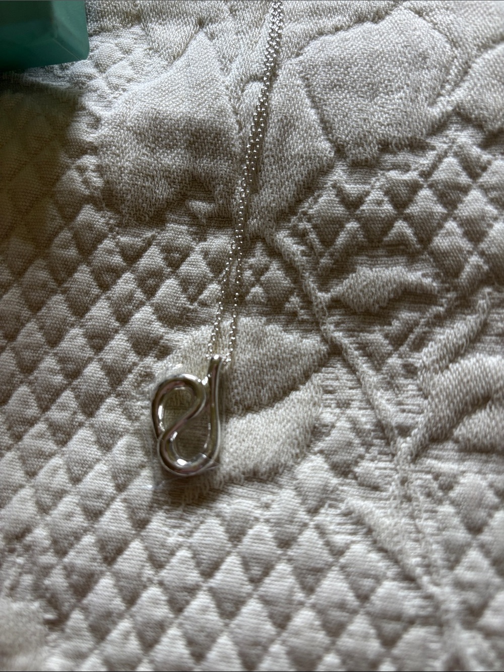Tiffany & Co. Silver Infinity-Style Pendant Necklace